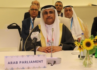 "العسومي" يطالب بإدراج القضية الفلسطينية بنداً ثابتاً على جدول أعمال الشبكة البرلمانية لحركة عدم الانحياز