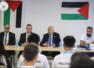 الفريق الرجوب يزور بعثة فلسطين المشاركة بدورة ألعاب التضامن الإسلامي في قونيا