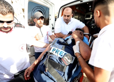 إصابة ثلاثة صحفيين خلال العدوان على مدينة نابلس