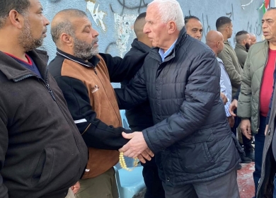 الأحمد يقدم واجب العزاء بالشهيدين بواقنة وجبارين في مخيم جنين
