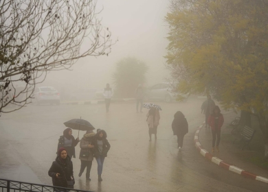 حالة الطقس: منخفض جوي مصحوب بكتلة هوائية باردة