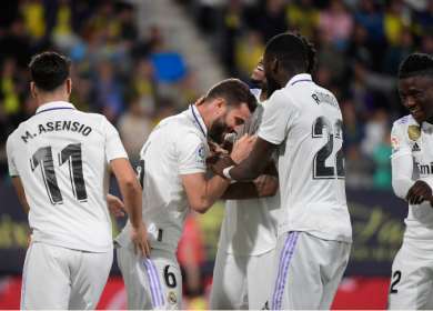 ريال مدريد يستعيد نغمة الانتصارات في الدوري الاسباني ويسقط قادش بثنائية
