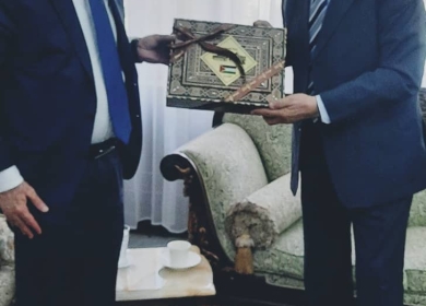 السفير عبد الهادي يطلع سفير الجزائر بدمشق على آخر الطورات في الأراضي الفلسطينية