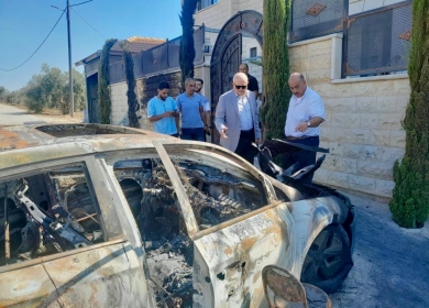 الوزير حجاوي يتفقد قرية جيت شرق قلقيلية