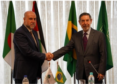 الهباش يُطلع مسؤولين برازيليين على تطورات القضية الفلسطينية وجهود وقف العدوان على شعبنا