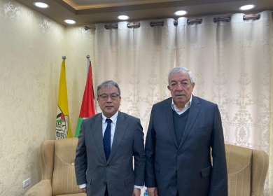 العالول يدعو السفير الياباني إلى تكثيف الجهود لوقف عدوان الاحتلال على شعبنا