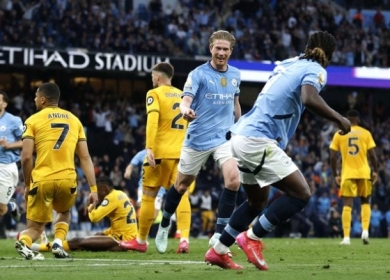 دي بروين يقود سيتي لفوز مهم على ولفرهامبتون في الدوري الإنكليزي
