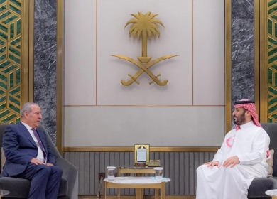 الشيخ يلتقي ولي العهد السعودي ويبحث معه تطورات الأوضاع في فلسطين