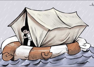 الشتاء في غزة .... خيام تغرق