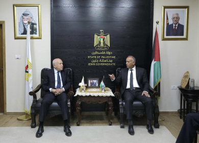 محافظ جنين ووزير الاقتصاد يبحثان الوضع الاقتصادي العام في محافظة جنين