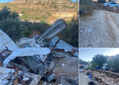 الاحتلال يهدم مسلخا للدواجن في قرية راس كركر غرب رام الله